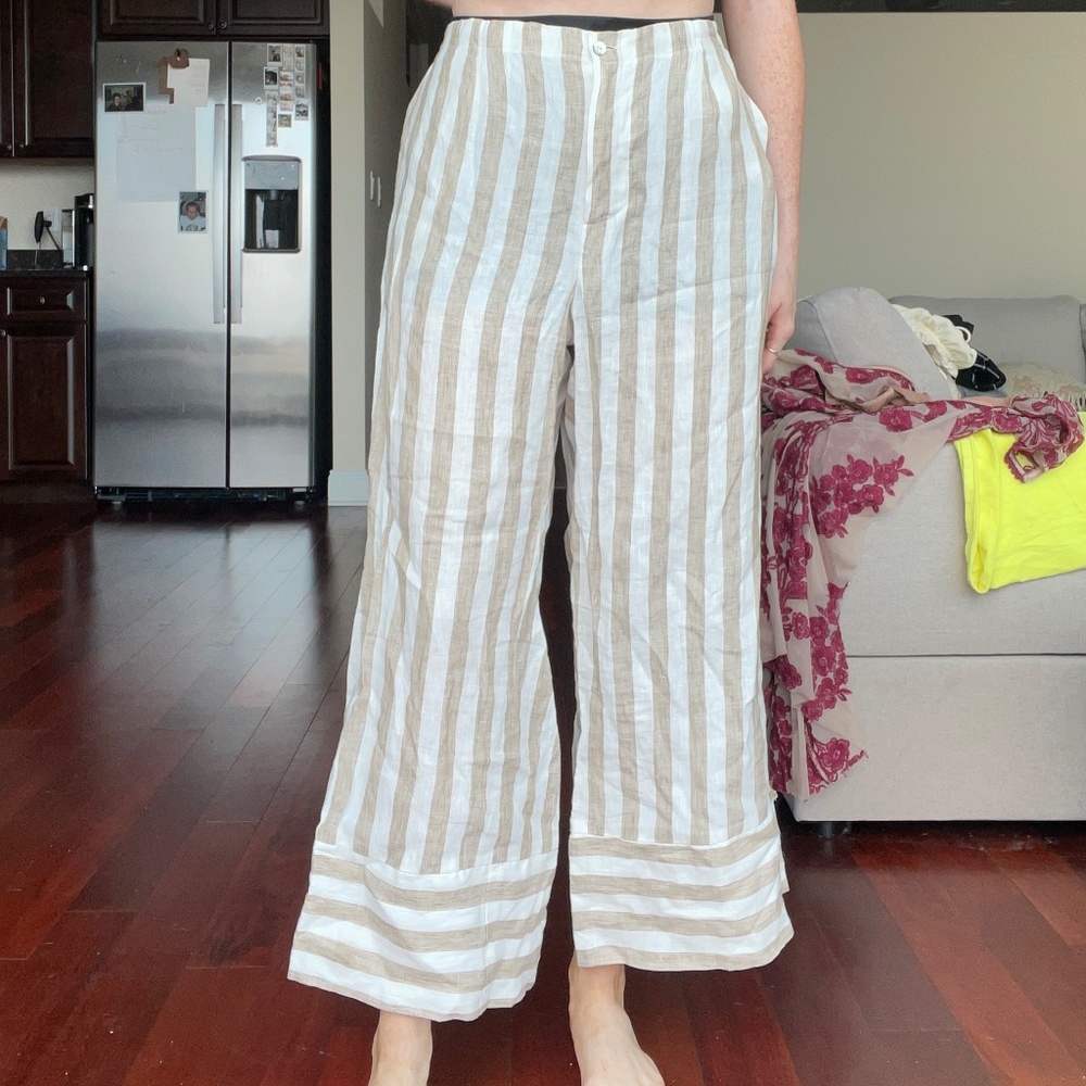 Linen stripe pants!